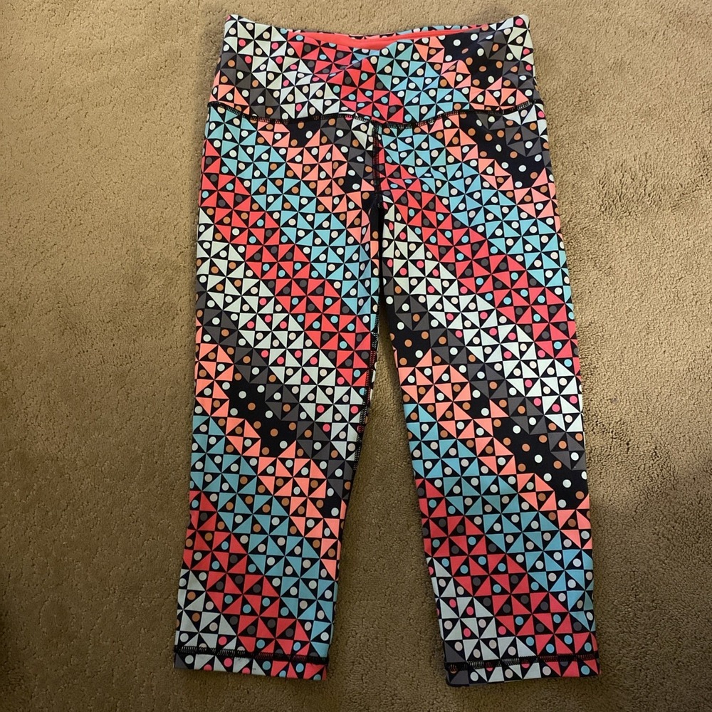 VICTORIA'S SECRET VSX Knockout Sport Leggings Size SMALL Multi Color EUC